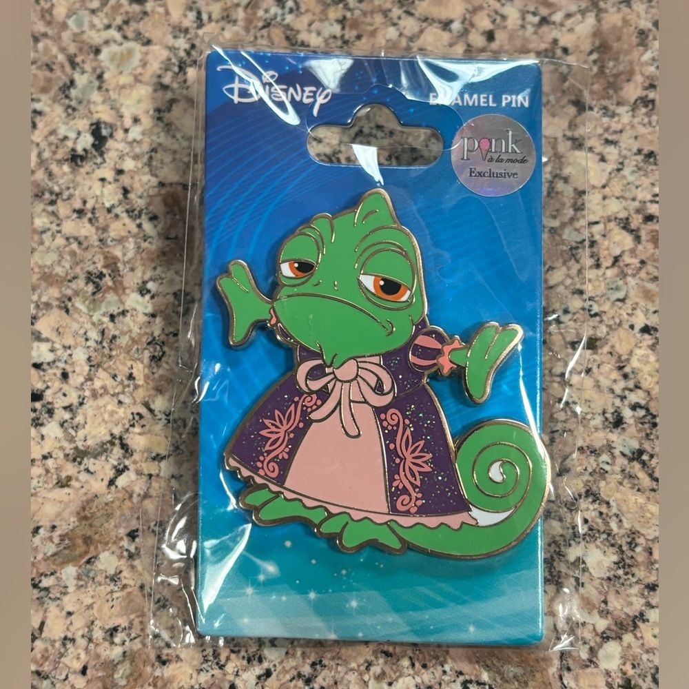 Pink A La Mode-Tangled Pascal in Dress Disney Pin